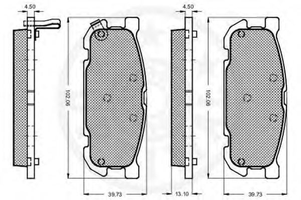 set placute frana,frana disc 2