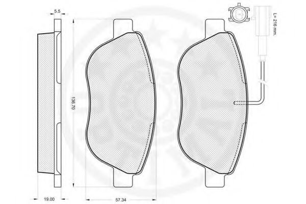 set placute frana,frana disc 3
