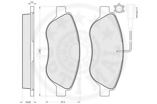 set placute frana,frana disc 2