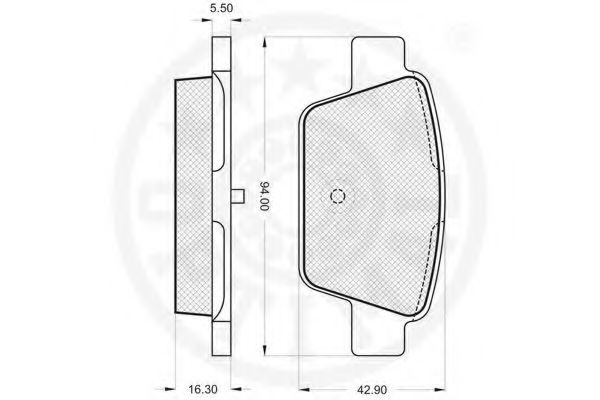 set placute frana,frana disc 3