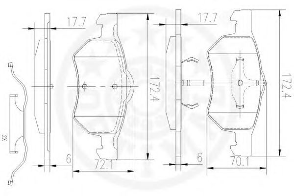 set placute frana,frana disc 2
