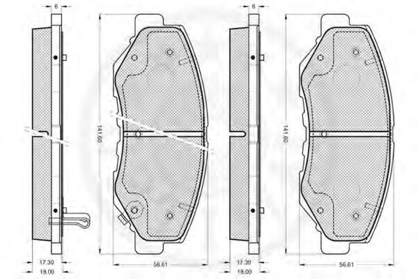 set placute frana,frana disc 2