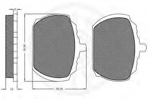 set placute frana,frana disc 2