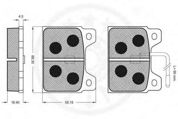 set placute frana,frana disc 2