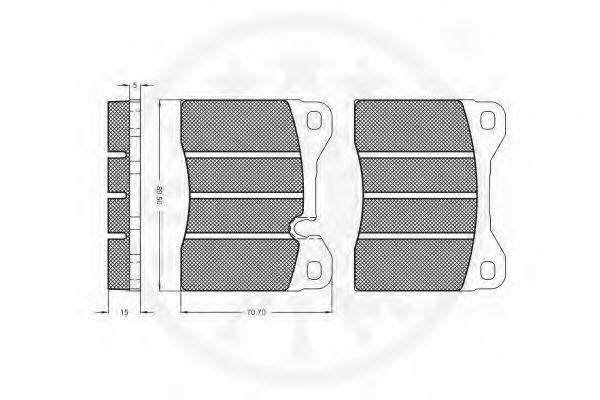 set placute frana,frana disc 2