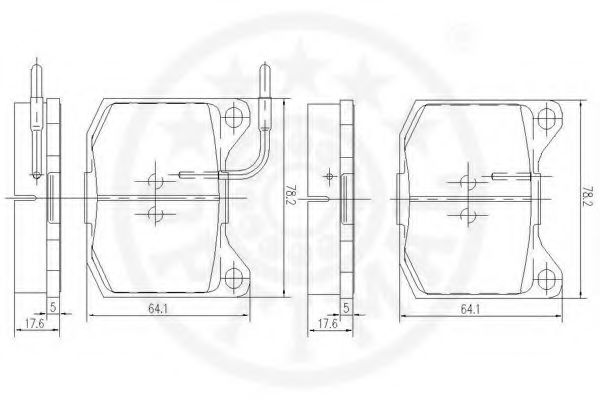 set placute frana,frana disc 2