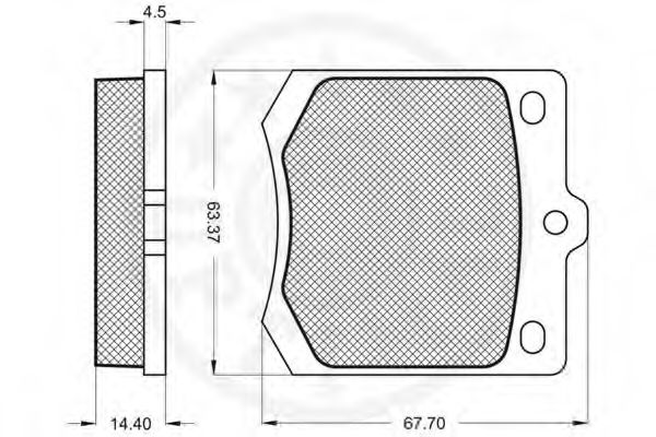 set placute frana,frana disc 2