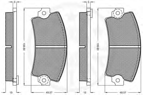 set placute frana,frana disc 2