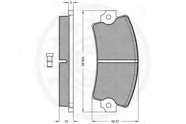 set placute frana,frana disc 2