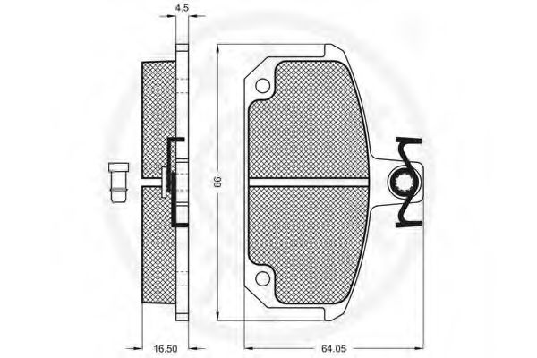set placute frana,frana disc 2