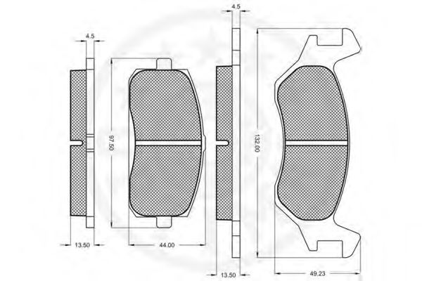 set placute frana,frana disc 2