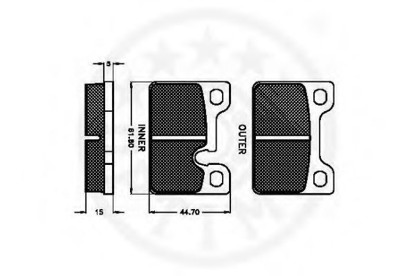 set placute frana,frana disc 2