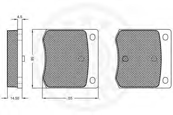 set placute frana,frana disc 2
