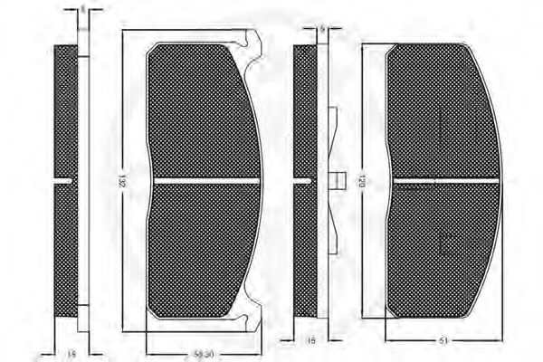 set placute frana,frana disc 2