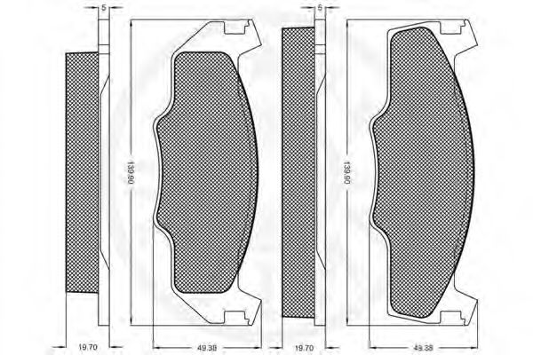 set placute frana,frana disc 2