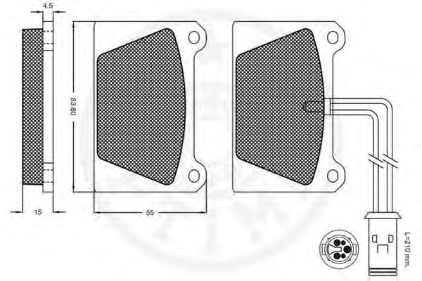 set placute frana,frana disc 2