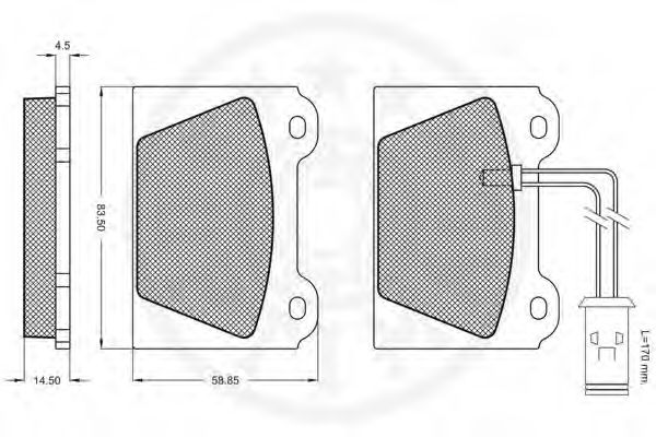 set placute frana,frana disc 2