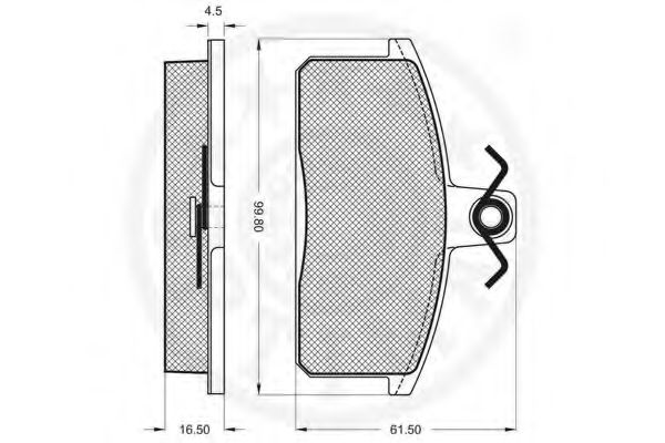 set placute frana,frana disc 2