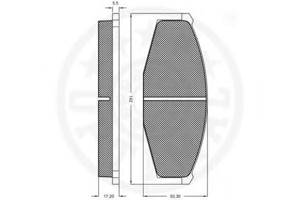 set placute frana,frana disc 2