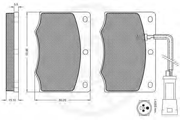 set placute frana,frana disc 2