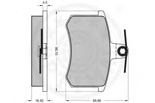 set placute frana,frana disc 3