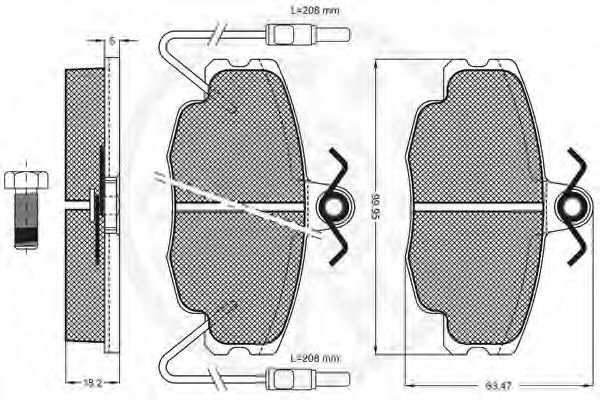 set placute frana,frana disc 2