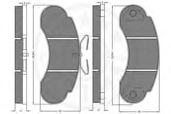 set placute frana,frana disc 2