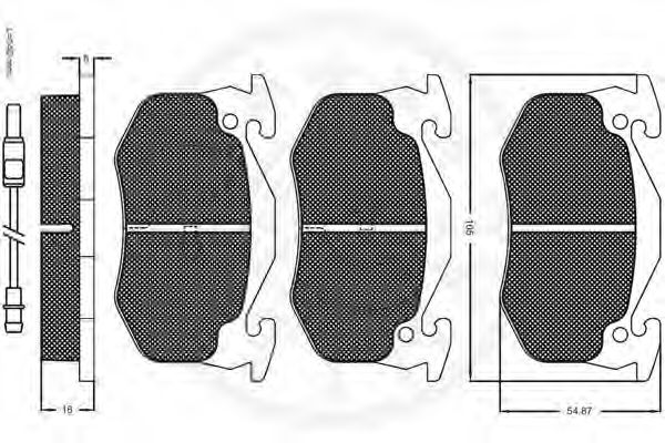 set placute frana,frana disc 2