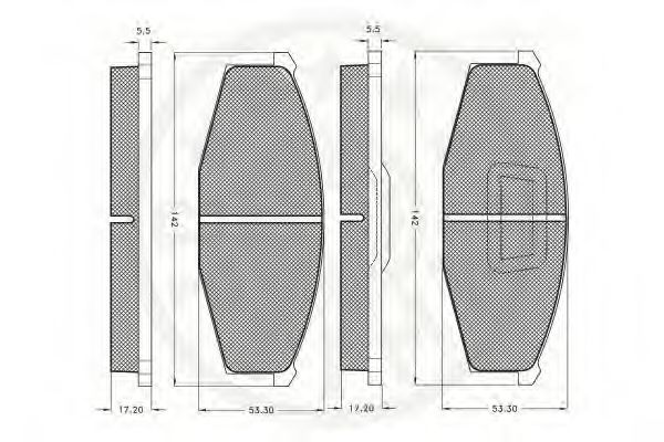 set placute frana,frana disc 3