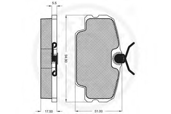 set placute frana,frana disc 2