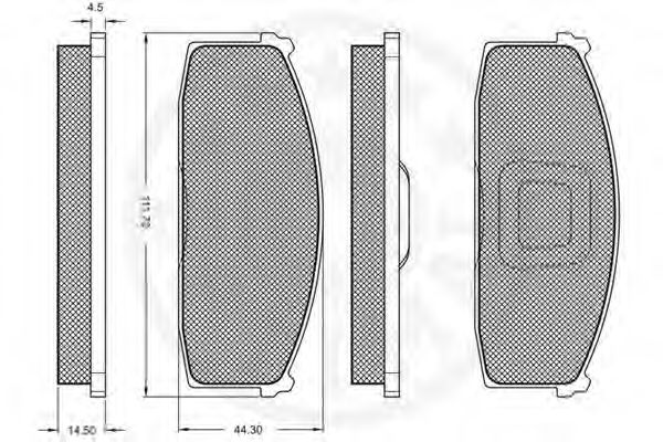 set placute frana,frana disc 2