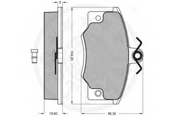 set placute frana,frana disc 2