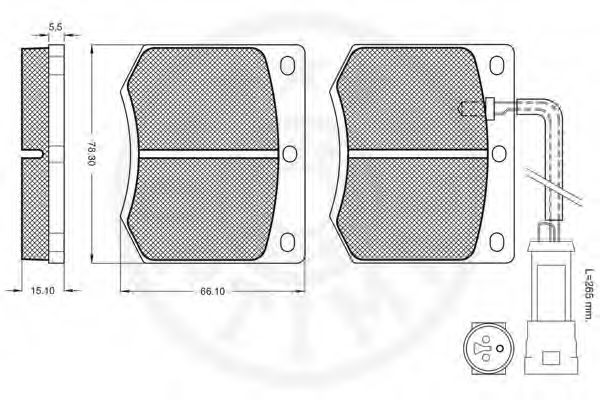 set placute frana,frana disc 2