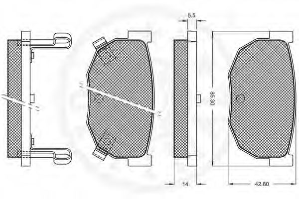 set placute frana,frana disc 2