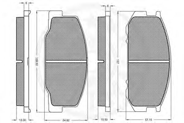set placute frana,frana disc 2