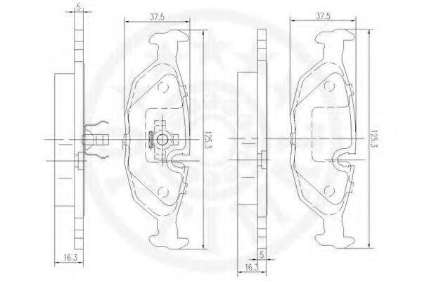 set placute frana,frana disc 2