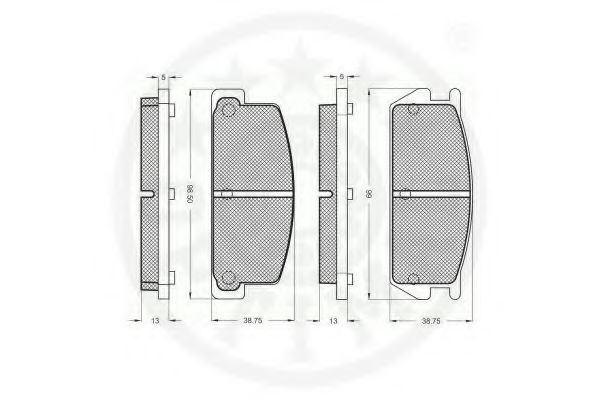set placute frana,frana disc 2