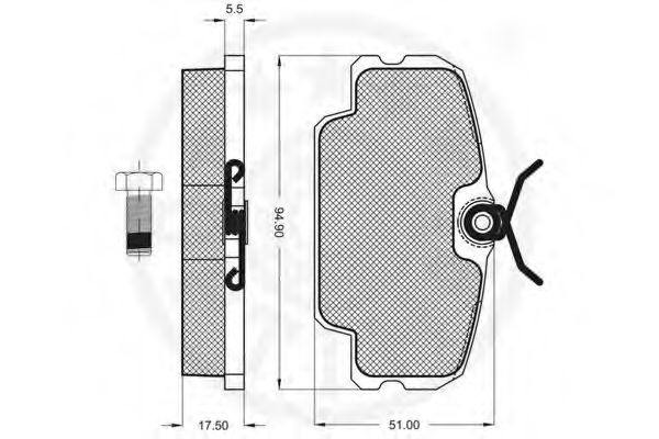 set placute frana,frana disc 2