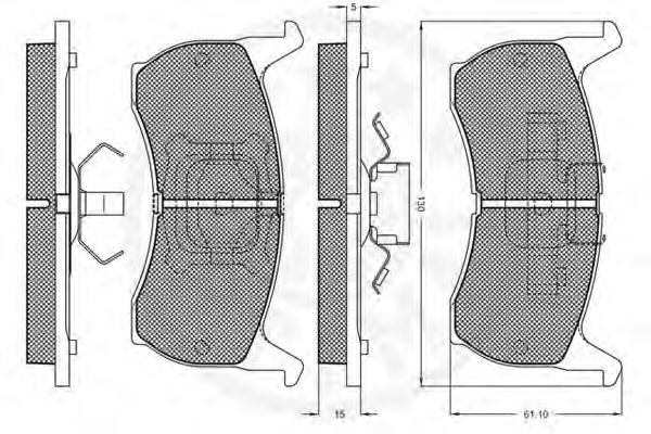 set placute frana,frana disc 2