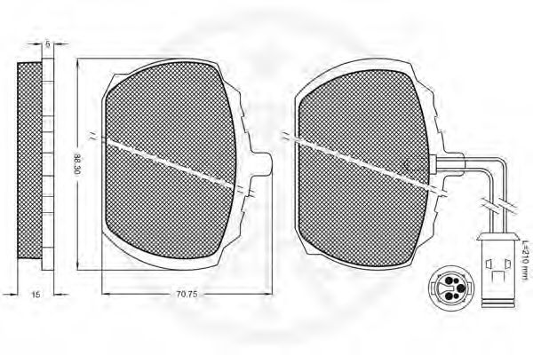 set placute frana,frana disc 2