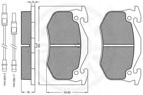 set placute frana,frana disc 2