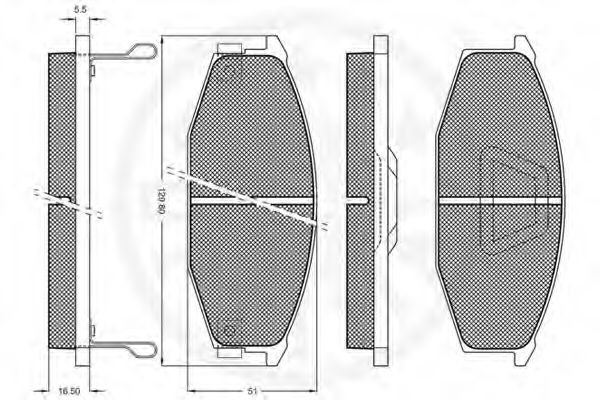 set placute frana,frana disc 2