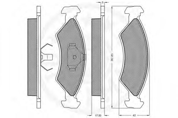 set placute frana,frana disc 2