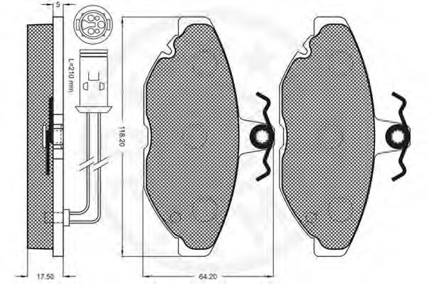 set placute frana,frana disc 2