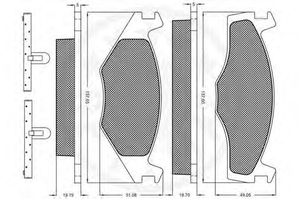 set placute frana,frana disc 3