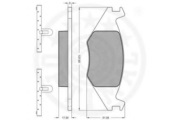 set placute frana,frana disc 3