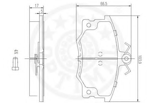set placute frana,frana disc 2