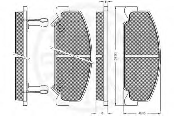 set placute frana,frana disc 2