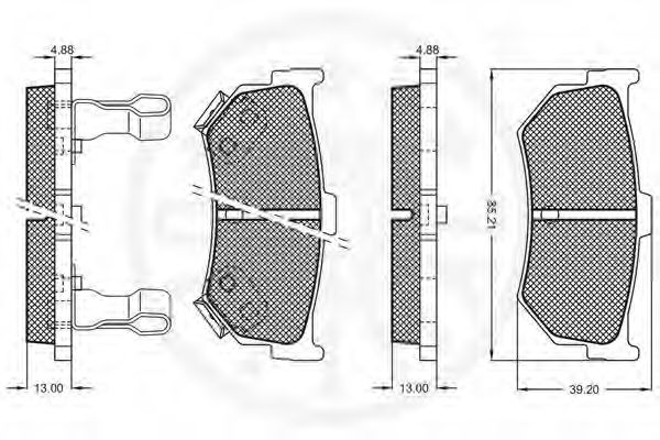 set placute frana,frana disc 2