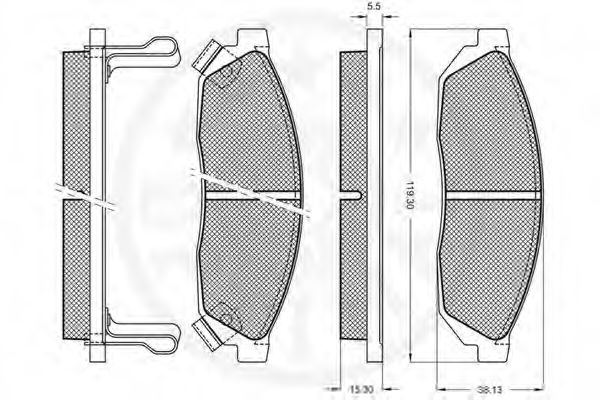 set placute frana,frana disc 2